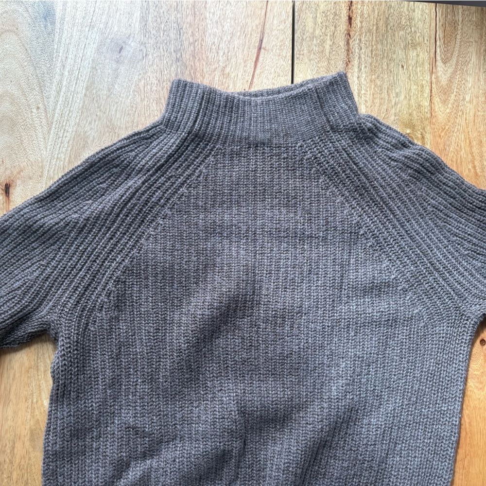 Muji mock neck Wool sweater